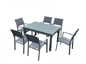 שולחן דגם טנריף 1.35 נפתח ל 2.70 + 4 כסאות